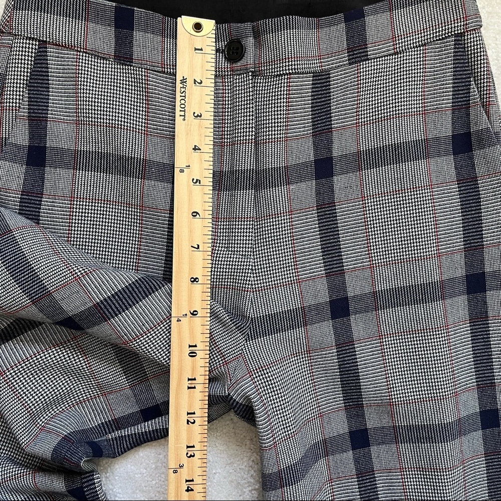 STELLA NOVA WOMENS NAVY PLAID WIDE LEG PANTS SIZE 36 or SMALL CONTEMPORARY - Picture 9 of 11